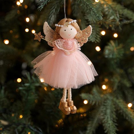 Angel - Décor De Sommet D'Arbre De Noël - En Plastique Et Tissu - Pour Arbre De Noël Intérieur - 1 Pièce (1/5)