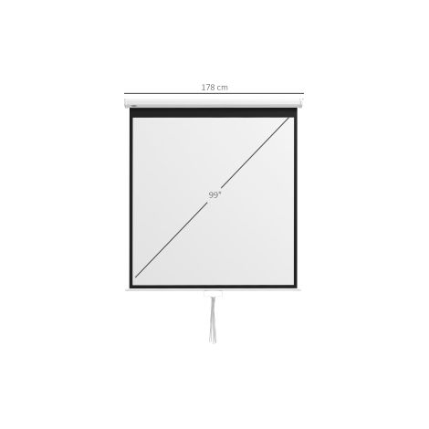 Écran de projection carré 178 x 178 cm 99 pouces HD 4K avec format 1 1 pour home cinéma, bureau et présentations (1/5)