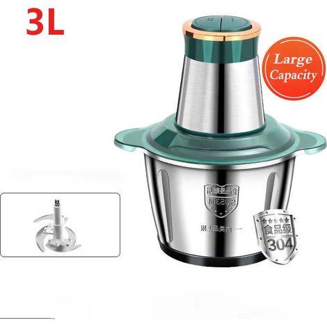 Machine à hacher viande – Vert – 3L – Multifonction – Acier inoxydable – Farcir et hacher