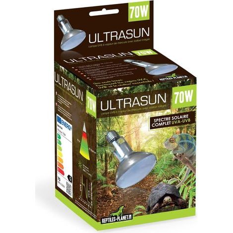 Reptilienlampe 70W UVA/UVB Weiß E27 Für Echsen, Schildkröten, Terrarium (1/5)