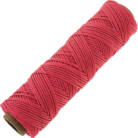 PrimeMatik - Ficelle tressée en nylon 50 m x 1 mm rose (1/5)