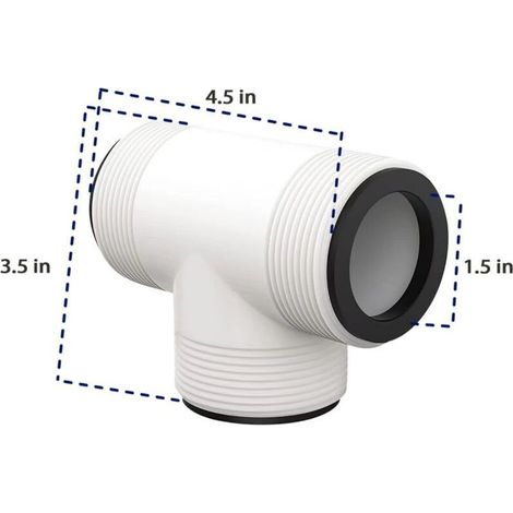 Distributeur de tuyau en T pour piscine, compatible avec les pompes de piscine Intex Coleman (2 pièces), convient aux diamètres de 1,5 pouce. (1/4)