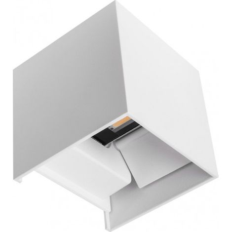 Sweeper Applique 10w 3000k Segmento Bianco Ip65 10x10x10cm Alluminio 800lm Orientabile