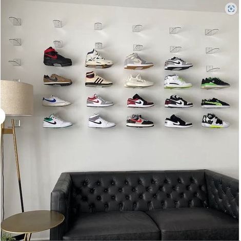 6 pièces - Organisateurs de chaussures et baskets - Étagères à chaussures - Présentoirs pour sneakers - Rangement mural - Supports pour chaussures (1/5)