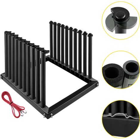 VEVOR Soporte para Parabrisas de 9 Plazas Soporte para Parabrisas de Camión de Acero Soporte para Ventana Automotriz 60 cm con Almohadilla de PVC y Acolchado de Espuma, para Transporte de Vidrio