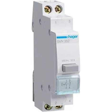 Interruttore a pulsante modulare 16A 1NO+1NC SVN352