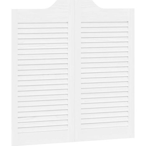 Porte à charnières blanche, 80 x 40 cm, en pin massif