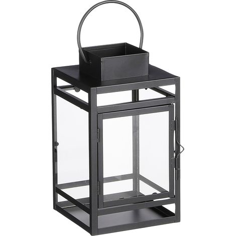 Mica Laterne Storm schwarz Eisen 23 x 13 x 13,5 cm Laterne (1/3)