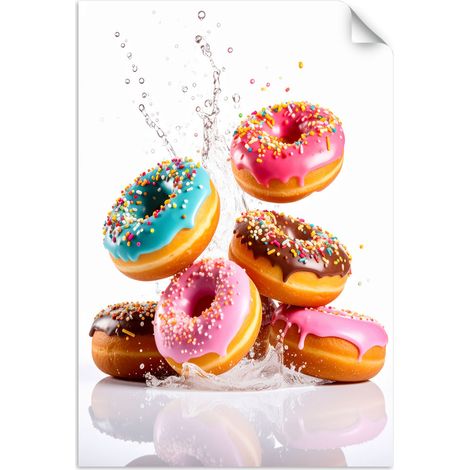 Selbstklebendes Poster – Wandsticker Donuts Krapfen Süßigkeiten 60x90 cm