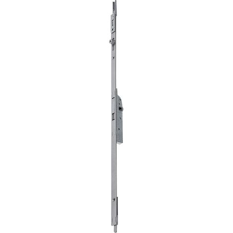 Ferco – Crémone de fenêtre 479 mm – Verrouillage central mortaise – Finition métal zingué argenté – Fouillot 15 mm carré 7 mm