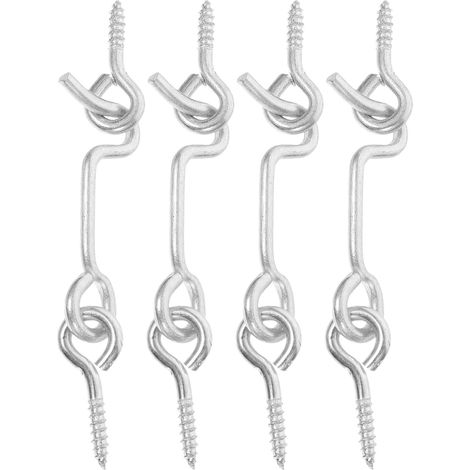 verrous à crochet et œillet 38 cm verrous de porte et de (1/5)