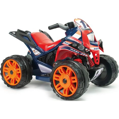 Quad Elettrico per Bambini Rosso Blu Repsol 12V Ruote Antiscivolo