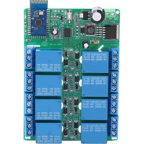 Carte de relais de minuterie Bluetooth DC 5V avec télécommande à 8 canaux pour téléphone Android (1/5)