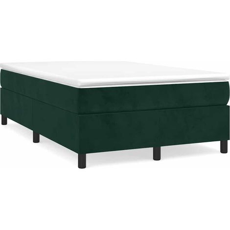 Maison Exclusive - Giroletto a Molle con Materasso Verde Scuro 120x200 cm Velluto (1/5)