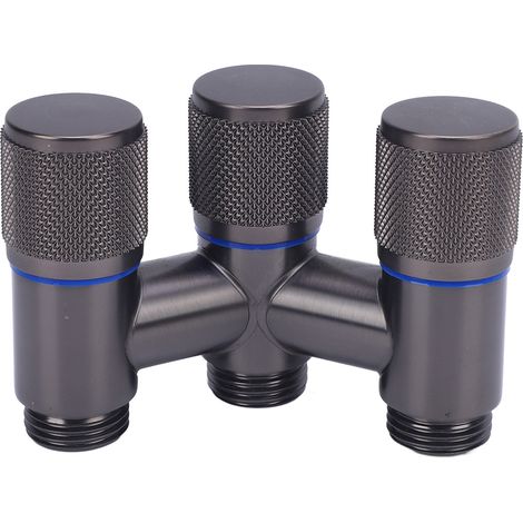 Raccord en Y pour tuyau d'arrosage, 1 entrée, 3 sorties, filetage mâle G1/2", laiton, robinet d'arrosage compact pour extérieur