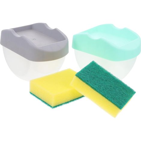 2ensembles Distributeur De Savon De Cuisine Porte-savon Pour Évier Boîte Distributrice à Pression Accessoire De Vaisselle Récipient à Savon Liquide (1/5)