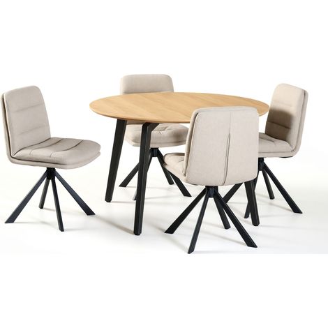 Conjunto de mesas y sillas para comedor Norsica 933 , 75x0x0cm, Diámetro: 120, Número de asientos: 4, Estilo: Contemporary (1/5)