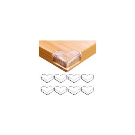 8 pièces forme de coeur Coin de Table Protection Bebe Protection Coin de Table bébé, Protege Coin de Table Bebe Protection Angle de Table avec Une Super Colle améliorée pour Tables et Coins de