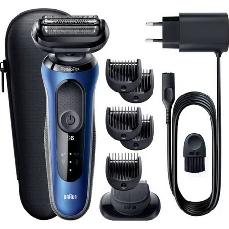 [GEBRAUCHT] B-Ware Braun Folienrasierer Series 6 61-B1500s Nass-Trocken Akku Trimmer Blau (1/2)