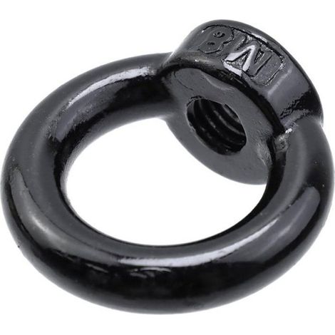 Lot de 5 écrous à œil M8 en acier inoxydable noir, anneaux de levage pour équipements et machines (1/4)