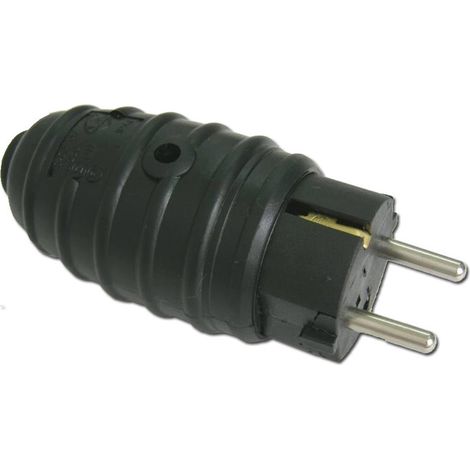 Spina elettrica bipolare con gomma nera TT Blist 50304-44304