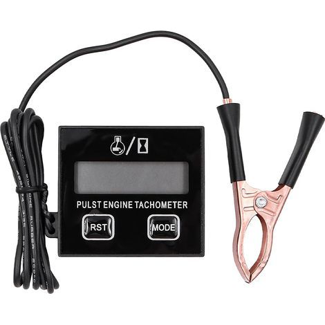 Tachymètre numérique Tachymètre inductif avec compteur horaire Batterie Interchangeable pour tronçonneuses tondeuses à gazon et motos (1/5)