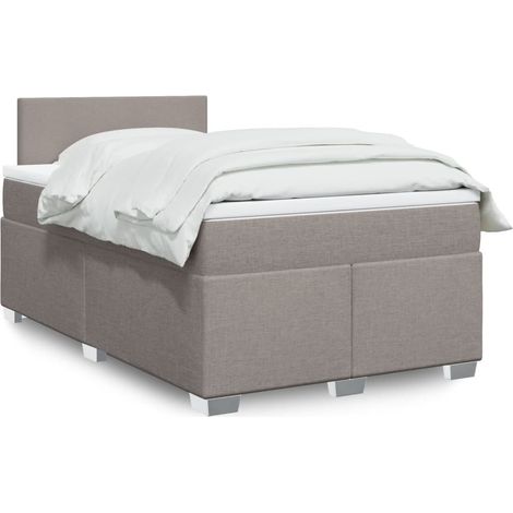 Boxspringbett mit Matratze Taupe 120x200 cm Stoff