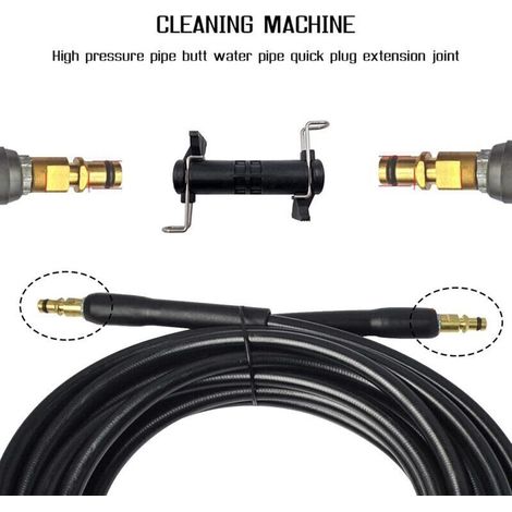 Adaptateur de Joint Connecteur d'extension Tuyau Nettoyage d'eau Nettoyeur Haute Pression Compatible avec Karcher K2 K3 K4 K5 K6 K7