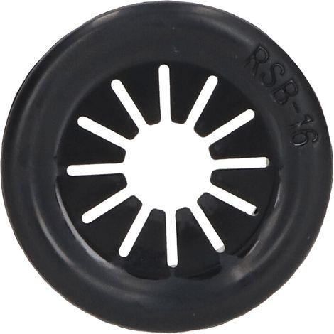 Bouchon encliquetable en plastique, protecteur de câble à clip, manchon pétale pour armoire de distribution, passe-fil circulaire pour trou de sortie, lot de 200 pièces noires RSB-16, gaine de protect (1/5)
