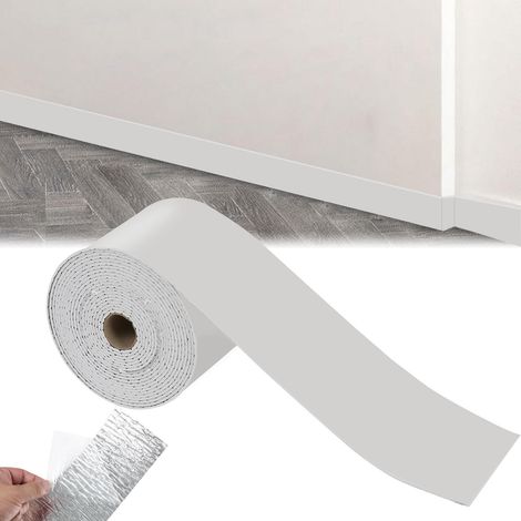 Plinthe souple autocollante - 10 cm x 10 m - Plinthe flexible autocollante - Gris