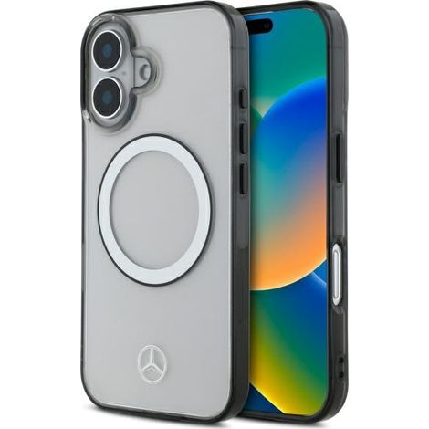 Funda para iPhone 16 de 6,1" Mercedes, carcasa rígida transparente MagSafe (1/5)