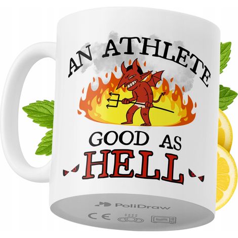 Tazza divertente e umoristica per atleta, ideale per caffè e tè, con grafica e testo divertenti. Perfetta per compleanni, onomastici e festività. Tazza premium per occasioni speciali, per casa, uffici (1/5)