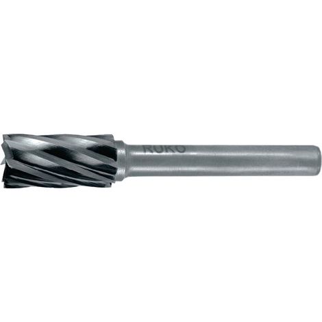 RUKO Fresa rotativa de metal duro ZYA Ø 12 mm longitud de la cabeza 25 mm Ø del vástago 6 mm dentado para aluminio - 116018A