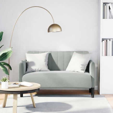 vidaXL Divano Divanetto Grigio Chiaro 109 cm in Velluto (1/5)