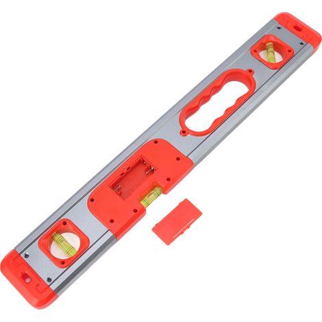 Digitale Wasserwaage aus Aluminiumlegierung, 4 x 90°, 2 x 180°, professionelle elektronische Wasserwaage für Messungen, rot (1/5)