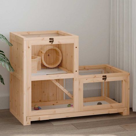 Maison Exclusive - Cage à hamster 81x40x60 cm bois massif de sapin