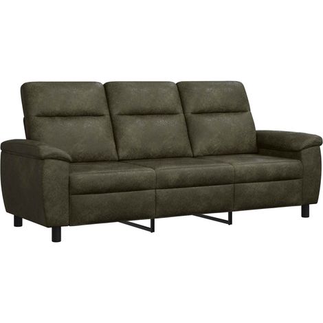 Canapé Vert armée 214 x 90 x 95 cm Simili daim vidaXL (1/5)