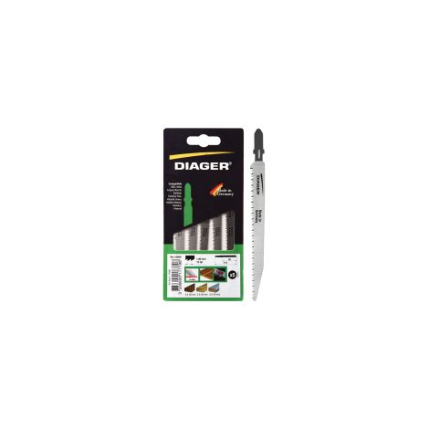 Lame di sega saltanti HCS - Dente a stella Rif. L008w5Designazione 5 lame lunghezza 117 / 91 mm dente 13 TPI (1,9 mm) fissaggio 't