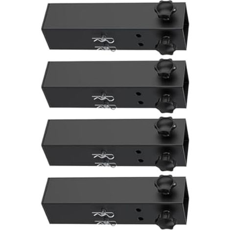 Lot de 4 rallonges de pieds de table pliantes réglables en métal à 2 (1/5)