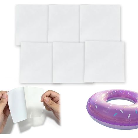 6 rustines TPU, 8,8x8,8cm, Auto-adhésives, imperméables, réparation Piscine 6 pièces 8,8x8,8cm, TPU résistant, imperméable, auto-adhésif, réparation sous l'eau, pour piscines, bateaux, jouets (1/5)