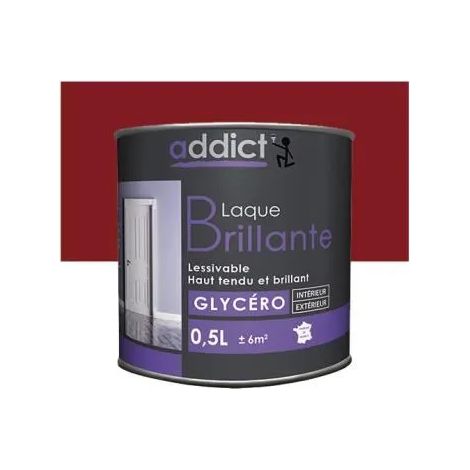 Vernice smalto glicero lucido 0,5 litri ciliegia - Addict (1/2)