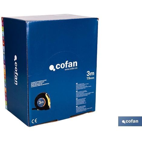 expositor de flexómetros con protección de goma 19 mm x 3 m 12 uds. (1/4)