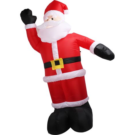 Décoration gonflable de Noël de 2,4 m représentant le Père Noël. Décoration extérieure pour jardin ou pelouse. Prise UE 220 V. (1/5)