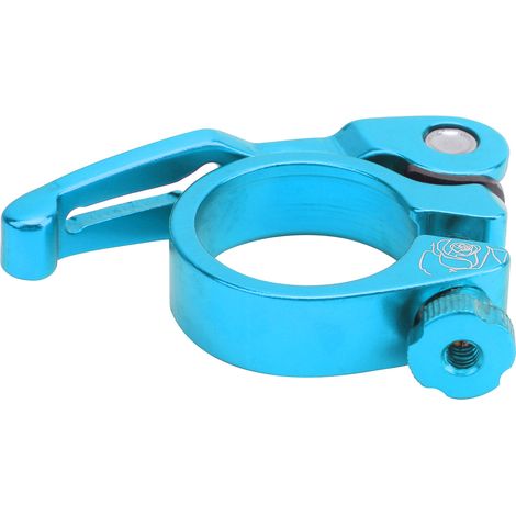 Collier de selle en alliage d'aluminium 31,8mm pour VTT et vélo de route, fixation rapide, couleur bleu