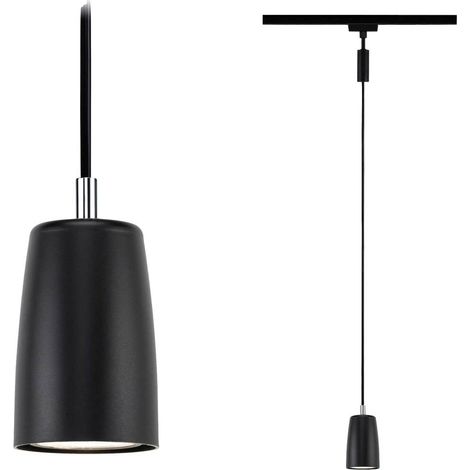 Paulmann Luminaire sur rail haute tension, Luminaire à suspendre URail GU10 noir (mat) (1/3)