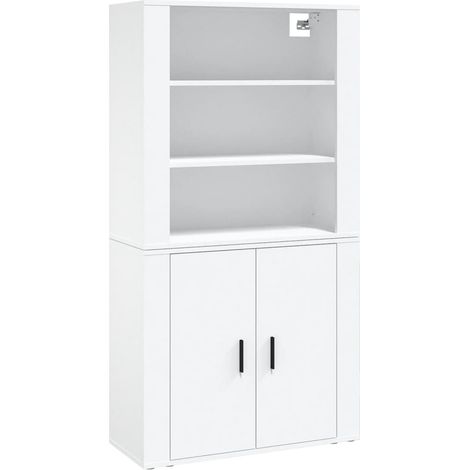 Credenza buffet cassettiera mobile contenitore organizer cucina soggiorno soggiorno legno multistrato bianco 020032784