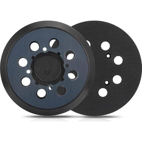 Patins de ponçage pour ponceuse orbitale Dewalt, lot de 2, 5 pouces, 8 trous, crochet et boucle, remplacement pour DeWalt DWE6421, 6421K, DWE6423, 6423K, DCW210B (1/4)