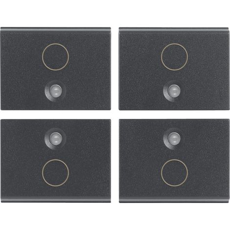 VIMAR - 16841.0 Cuatro medios botones 1M símbolo O gris