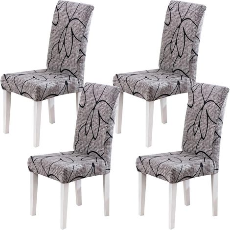Stuhlhussen 4er Set Stuhlbezüge Stretch abnehmbar, waschbar, Esszimmerstuhl-Schutzsitz für Hotel Restaurant Küche Hochzeitsfeier（Sulian/4 Stück）