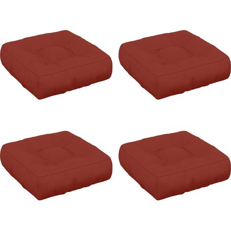 Coussins de siège 4 pièces VIANEN 4 pcs 100 % polyester Rouge – canapé